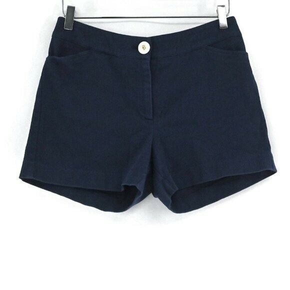 Skirtin Around Pants - SKIRTIN AROUND Womens Sz 8 VTG Navy Textured Cotton Blend Shorts Pockets Y2K